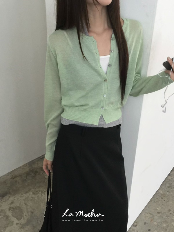 微透螺紋貝殼扣外套